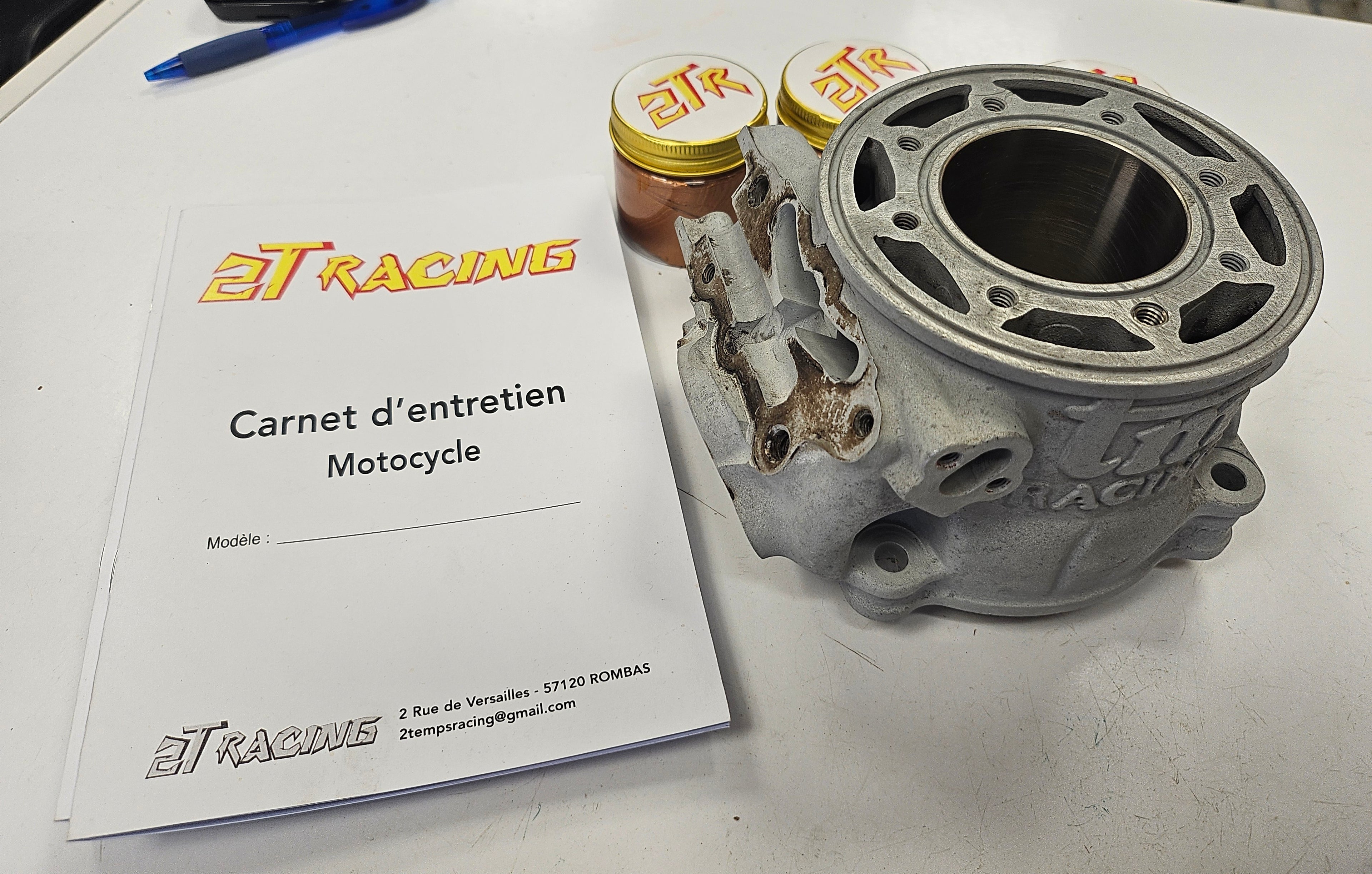 TM Racing 125 MX/EN 2005 Kit cylindre reconditionné à neuf + kit piston, joints et cage à aiguilles