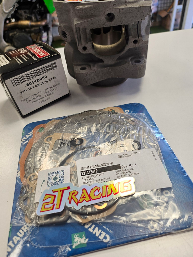 KTM 125 MX GS 1987-1990 Kit cylindre reconditionné à neuf + kit piston et joints