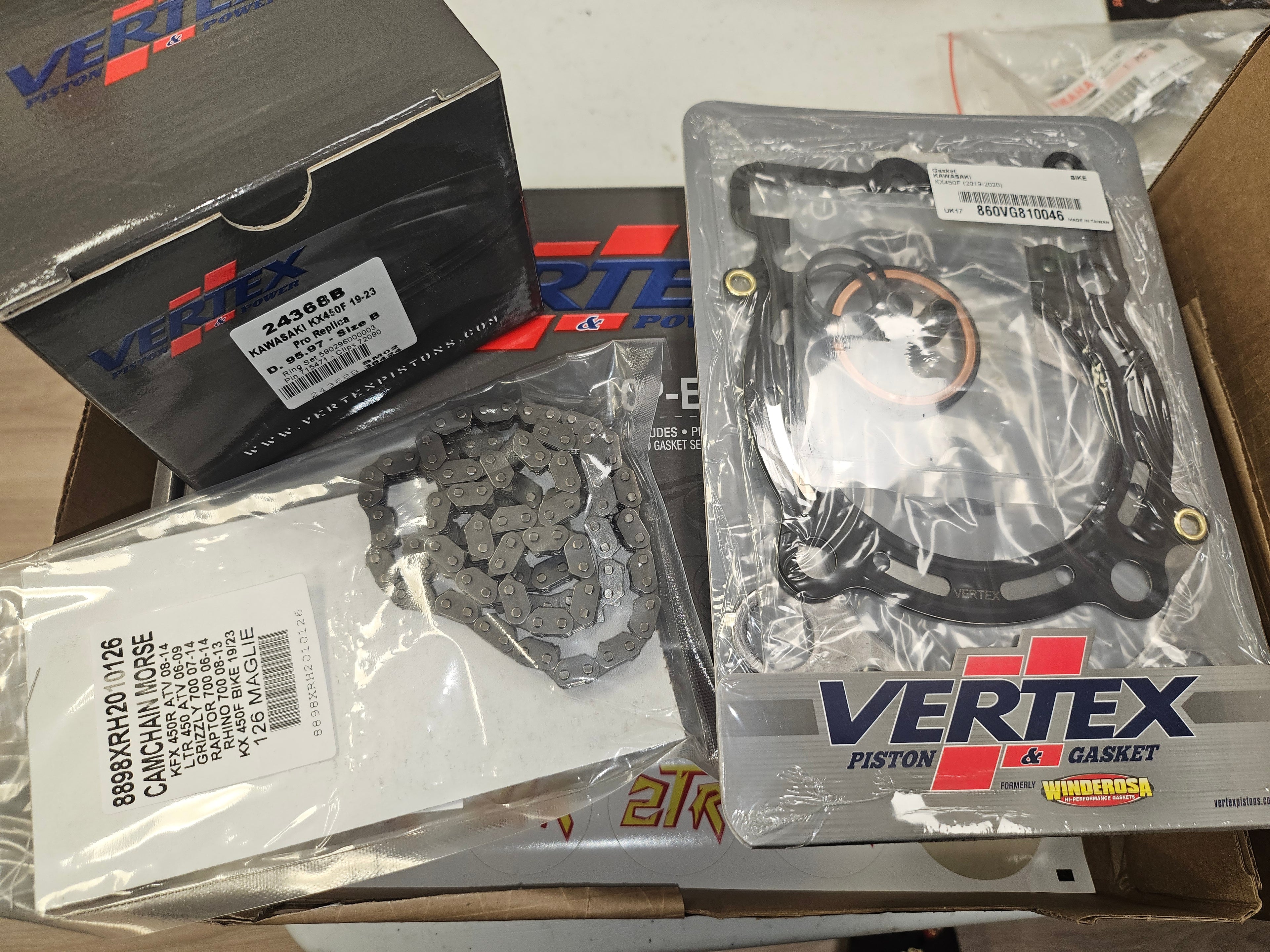 KAWASAKI KX 450 F 2019-2023 Kit haut-moteur Vertex cote B